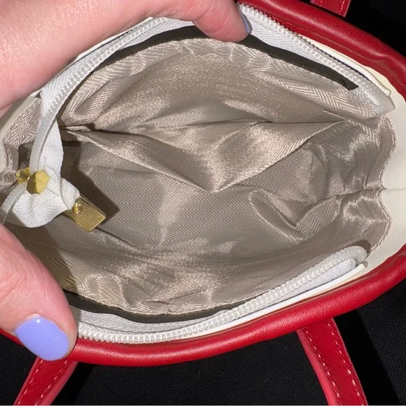 Charming Red and White Cherry Crossbody Bag with Cherry Bag Charm - Picture 2 of 5